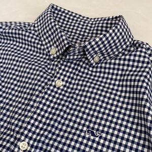 Vineyard Vines | Performance Gingham LS Button Down Nylon Shirt Blue White L 16
